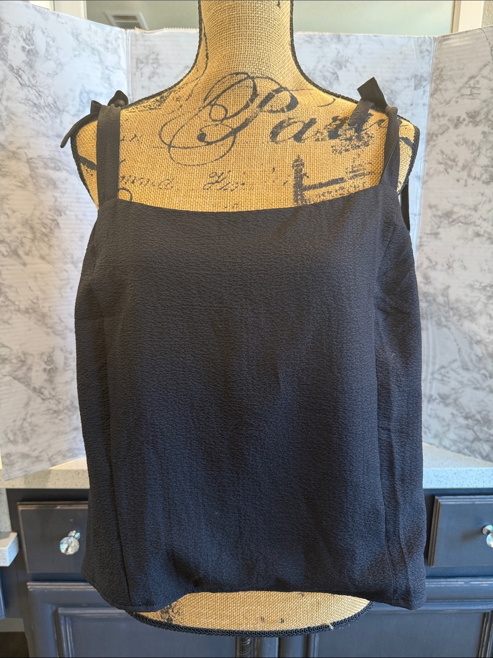 Old Navy Fitted Tie-Shoulder Cropped Dobby Corset Cami Top
